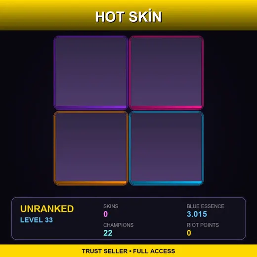 EUW | Lv33 | Unranked | 0 Skin | 22 Champ