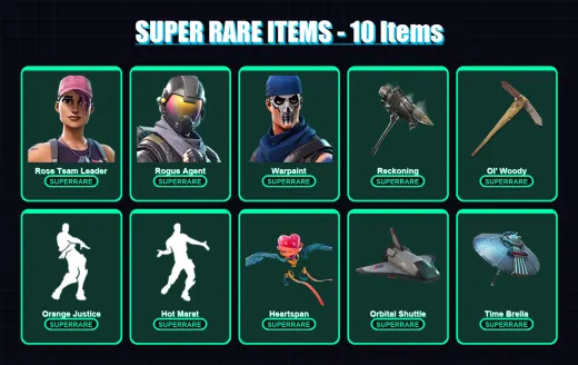 [PC/XBOX/PSN] | Rose Team Leader | Rogue Agent | Warpaint | Calamity | Hybrid | 59 skin | 54 pickaxe | 55 emote | 61 glider | Lv812