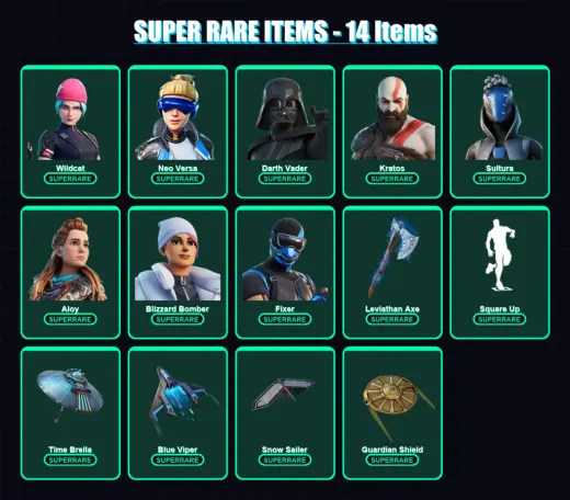 [SWITCH/XBOX/PC] | Wildcat | Neo Versa | Darth Vader | Kratos | Sultura | 413 skin | 453 pickaxe | 325 emote | 301 glider | Lv3555
