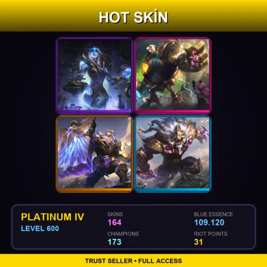BR | Cosmic Queen Ashe | Victorious Blitzcrank | Victorious Braum | Victorious Rengar | 164 Skin | 173 Champ | Platinum IV | Lv600