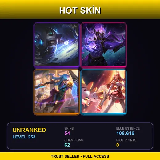 LAN | Battle Academia Leona | Star Guardian Miss Fortune | Battle Academia Wukong | Cosmic Enchantress Lulu | 54 Skin | 62 Champ | Lv253 — Shan Hai Scrolls Neeko