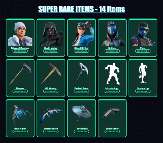 [PS4/PS5/XBOX/PC] | Blizzard Bomber | Darth Vader | Cloud Striker | Sultura | Fixer | 288 skin | 338 pickaxe | 243 emote | 245 glider | Lv4351