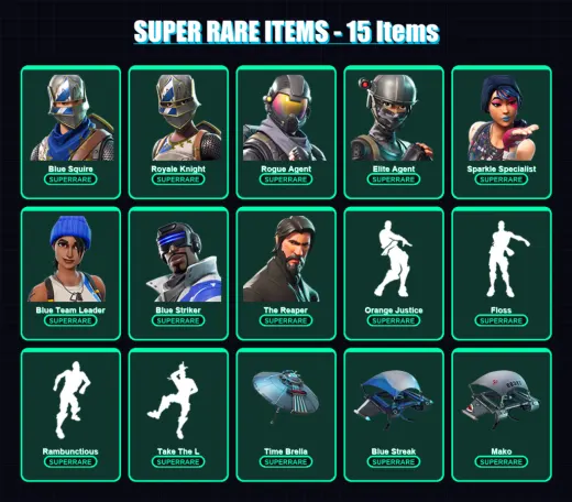 [PS4/PS5/XBOX/PC] | Blue Squire | Royale Knight | Rogue Agent | 56 skin | Lv1337