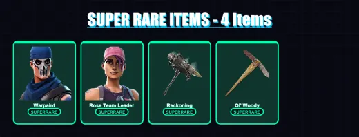 [PS4/PS5/XBOX/PC] | Warpaint | Rose Team Leader | Calamity | DJ Yonder | Giddy-up | 5 skin | 8 pickaxe | 5 emote | 6 glider | Lv94