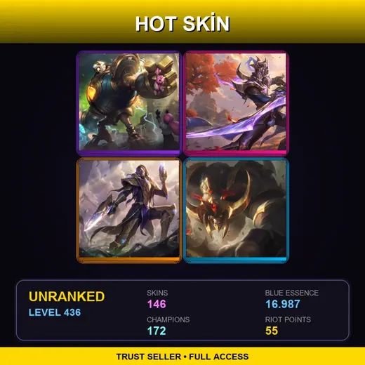 LAS | Victorious Blitzcrank | Victorious Master Yi | Victorious Lucian | Conqueror Alistar | 146 Skin | 172 Champ | Lv436
