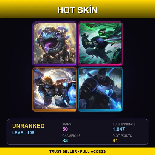 SG | Victorious Kog'Maw | Conqueror Jax | High Noon Mordekaiser | Dark Star Mordekaiser | 50 Skin | 83 Champ | Lv108