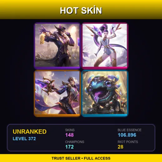 BR | Victorious Twisted Fate | Prestige K/DA ALL OUT Kai'Sa | Victorious Fiora | Victorious Kog'Maw | 148 Skin | 172 Champ | Lv372