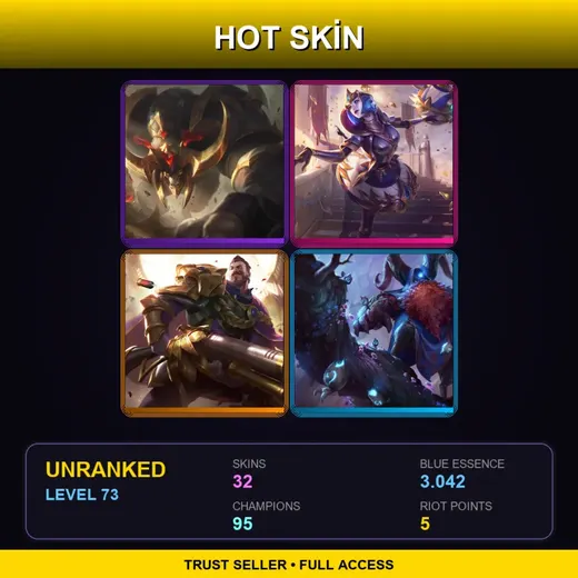 ME | Conqueror Alistar | Victorious Orianna | Victorious Graves | Elderwood Bard | 32 Skin | 95 Champ | Lv73