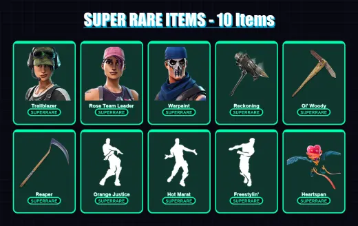 [PC/XBOX/PSN] | Trailblazer | Rose Team Leader | Warpaint | Hybrid | Renzo the Destroyer | 83 skin | 68 pickaxe | 48 emote | 48 glider | Lv462