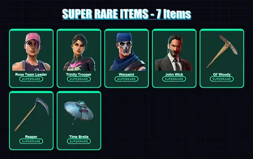 [PC/PSN] | Rose Team Leader | Trinity Trooper | Warpaint | John Wick | Lynx | 120 skin | 111 pickaxe | 104 emote | 83 glider | Lv780