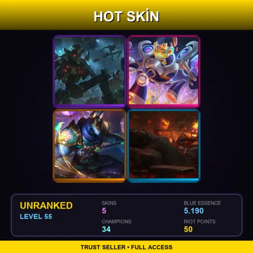 OCE | Praetorian Fiddlesticks | Space Groove Rumble | Fatemaker Nasus | Vandal Brand | 5 Skin | 34 Champ | Lv55