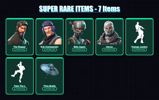 [PS4/PS5/XBOX/PC] | The Reaper | Sub Commander | Elite Agent | Havoc | Hybrid | 63 skin | 128 pickaxe | 97 emote | 105 glider | Lv3778