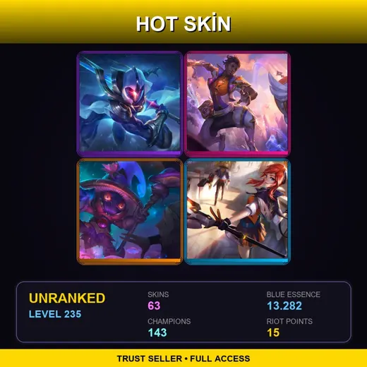 LAS | Cosmic Blade Master Yi | Star Guardian Ekko | Elderwood Veigar | Battle Academia Lux | 63 Skin | 143 Champ | Lv235 — Astronaut Poppy