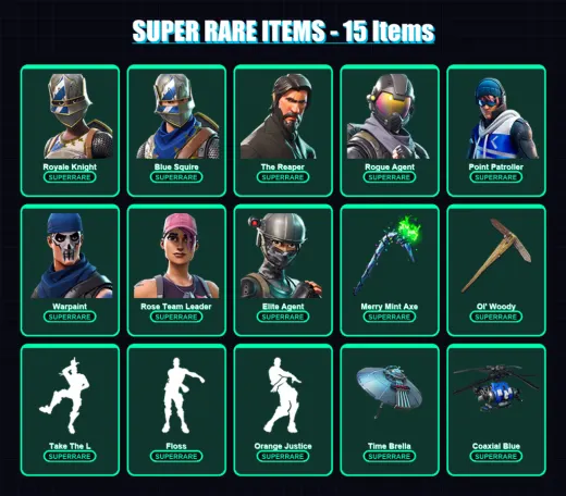 [PS4/PS5/XBOX/PC] | Royale Knight | Blue Squire | The Reaper | 208 skin | Lv3975