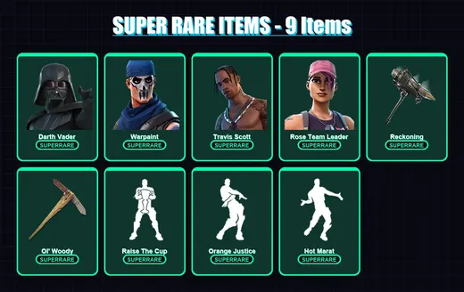 [PC/PSN] | Darth Vader | Warpaint | Travis Scott | Rose Team Leader | Menace | 314 skin | 356 pickaxe | 264 emote | 305 glider | Lv4281