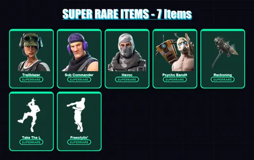 [PC/XBOX] | Trailblazer | Sub Commander | Havoc | Psycho Bandit | Drift | 26 skin | 24 pickaxe | 28 emote | 29 glider | Lv446