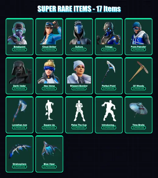 [PC/XBOX] | Breakpoint | Cloud Striker | Sultura | Trilogy | Point Patroller | 238 skin | 293 pickaxe | 184 emote | 183 glider | Lv3405 — Game account
