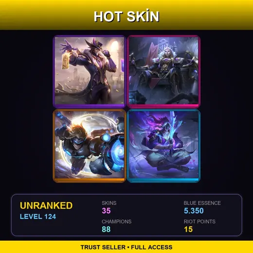 LAN | Victorious Twisted Fate | Victorious Sejuani | Spirit Blossom Master Yi | Battle Academia Leona | 35 Skin | 88 Champ | Lv124