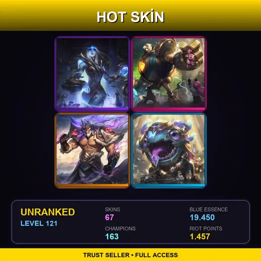 TW | Cosmic Queen Ashe | Victorious Blitzcrank | Victorious Tryndamere | Victorious Kog'Maw | 67 Skin | 163 Champ | Lv121