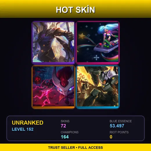 SG | Victorious Aatrox | Arcade Sona | Blood Moon Kennen | PROJECT: Leona | 72 Skin | 164 Champ | Lv152