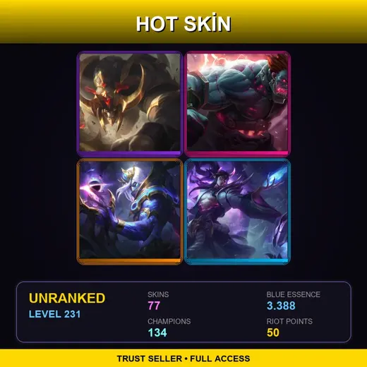 LAS | Conqueror Alistar | Hextech Sion | Cosmic Devourer Vladimir | Spirit Blossom Thresh | 77 Skin | 134 Champ | Lv231 — Shan Hai Scrolls Neeko
