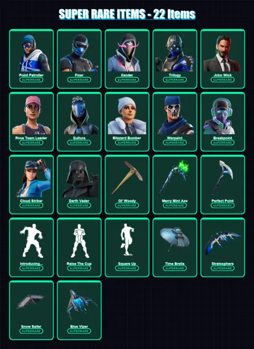 [PS4/PS5/XBOX/PC] | Point Patroller | Fixer | Xander | Trilogy | John Wick | 462 skin | 477 pickaxe | 459 emote | 291 glider | Lv4466 — Game account