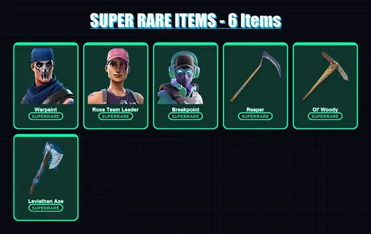 [PC/XBOX/PSN] | Warpaint | Rose Team Leader | Breakpoint | Deadpool | Mandalorian | 99 skin | 97 pickaxe | 75 emote | 75 glider | Lv1078