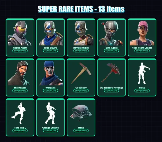 [PS4/PS5/XBOX/PC] | Rogue Agent | Blue Squire | Royale Knight | Elite Agent | Rose Team Leader | 40 skin | 29 pickaxe | 38 emote | 39 glider | Lv364