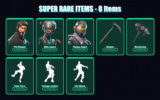 [PC/XBOX/PSN] | The Reaper | Elite Agent | Rogue Agent | Dire | Dark Voyager | 46 skin | 31 pickaxe | 53 emote | 45 glider | Lv671