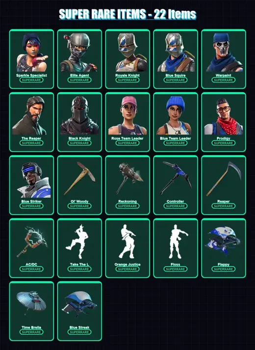 [PS4/PS5/XBOX/PC] | Sparkle Specialist | Elite Agent | Royale Knight | Blue Squire | Warpaint | 88 skin | 84 pickaxe | 83 emote | 78 glider | Lv846
