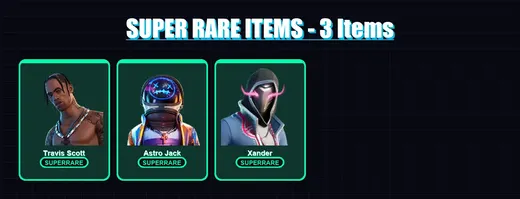 [PC/PSN] | Travis Scott | Astro Jack | Xander | Eternal Knight | Deadpool | 61 skin | 104 pickaxe | 74 emote | 79 glider | Lv1040