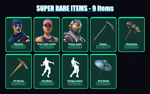 [PC/PSN] | Warpaint | Rose Team Leader | Rogue Agent | The Prisoner | Raptor | 196 skin | 203 pickaxe | 173 emote | 187 glider | Lv2763