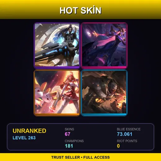SG | Star Guardian Miss Fortune | Dark Cosmic Lissandra | High Noon Sion | High Noon Irelia | 67 Skin | 181 Champ | Lv263