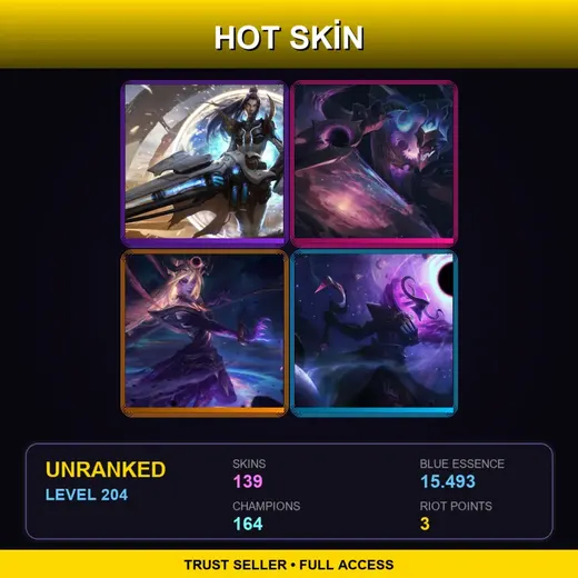 SG | Battle Academia Ezreal | Battle Academia Leona | Blood Moon Tryndamere | Spirit Blossom Sett | 139 Skin | 164 Champ | Lv204 — Dwg Twisted Fate