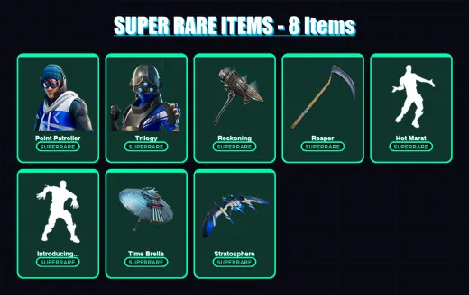 [PC/XBOX/PSN] | Point Patroller | Trilogy | The Origin | Sentinel | Fade | 96 skin | 98 pickaxe | 88 emote | 97 glider | Lv1285