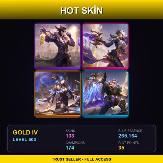 SG | Victorious Twisted Fate | Victorious Fiora | Victorious Sona | Victorious Braum | 133 Skin | 174 Champ | Gold IV | Lv503