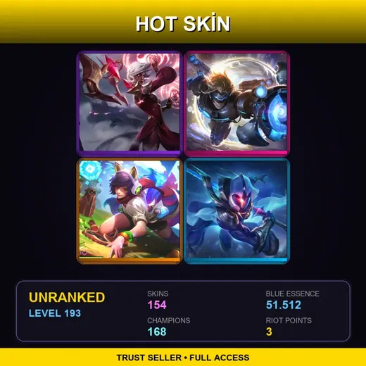 EUW | Conqueror Karma | Spirit Blossom Tristana | Cosmic Blade Master Yi | PROJECT: Ashe | 154 Skin | 168 Champ | Lv193