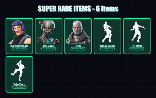 [PC/XBOX/PSN] | Sub Commander | Elite Agent | Havoc | Carbide | The Imagined | 37 skin | 43 pickaxe | 35 emote | 39 glider | Lv604