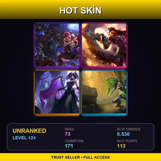 LAS | Hextech Annie | Victorious Sivir | Victorious Morgana | Hextech Singed | 73 Skin | 171 Champ | Lv124
