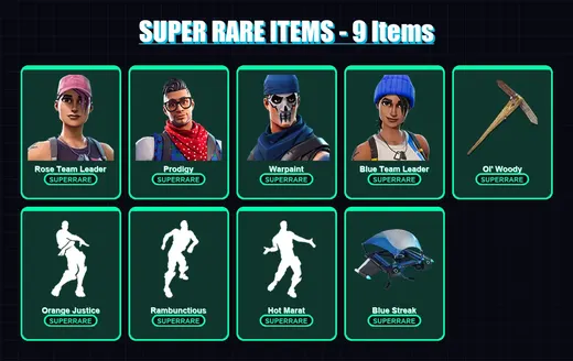[PS4/PS5/XBOX/PC] | Rose Team Leader | Prodigy | Warpaint | Blue Team Leader | Catalyst | 62 skin | 73 pickaxe | 73 emote | 67 glider | Lv1000