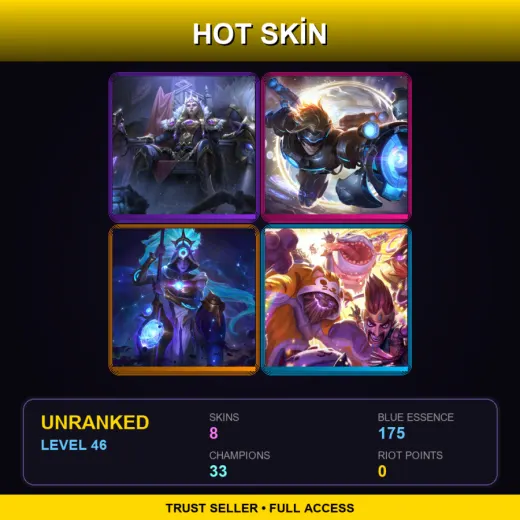 EUW | Victorious Sejuani | Pulsefire Ezreal | Cosmic Huntress Nidalee | Definitely Not Vel'Koz | 8 Skin | 33 Champ | Lv46