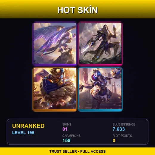 SG | Victorious Anivia | Victorious Lucian | Victorious Maokai | Victorious Orianna | 81 Skin | 159 Champ | Lv195