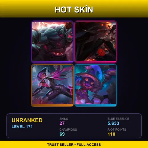 LAS | Hextech Sion | PROJECT: Irelia | Elderwood Veigar | High Noon Thresh | 27 Skin | 69 Champ | Lv171