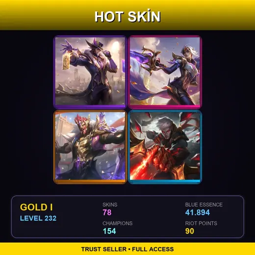 ME | Victorious Twisted Fate | Victorious Fiora | Victorious Draven | Conqueror Varus | 78 Skin | 154 Champ | Gold I | Lv232 — Snow Moon Kayn