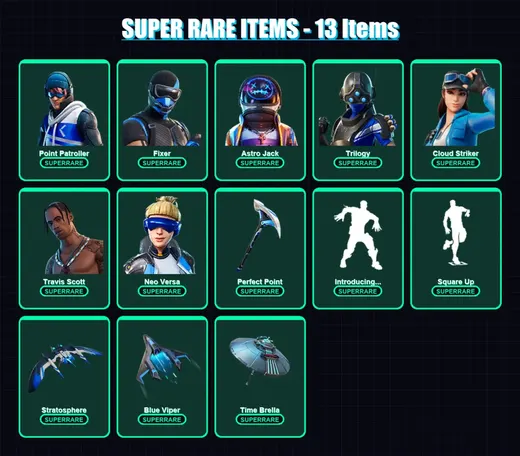 [PC/XBOX] | Point Patroller | Fixer | Astro Jack | Trilogy | Cloud Striker | 98 skin | 170 pickaxe | 125 emote | 128 glider | Lv1969