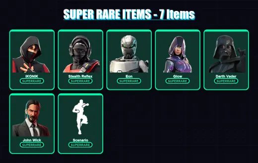 [SWITCH/XBOX/PSN/PC] | IKONIK | Stealth Reflex | Eon | Glow | Darth Vader | 142 skin | 104 pickaxe | 63 emote | 71 glider | Lv661