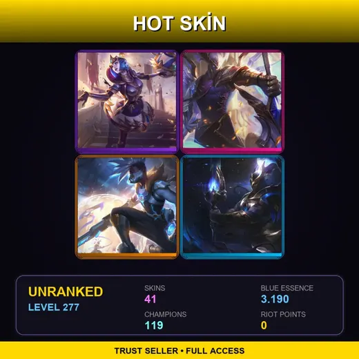 LAN | Victorious Orianna | Victorious Aatrox | Cosmic Defender Xin Zhao | Pulsefire Ekko | 41 Skin | 119 Champ | Lv277