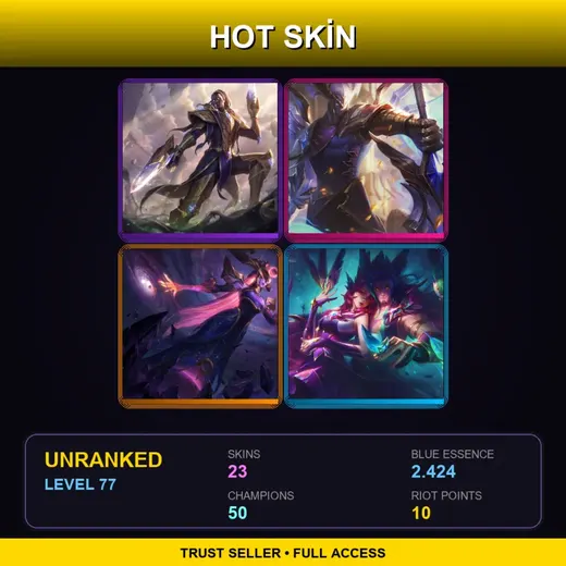 LAN | Victorious Lucian | Victorious Aatrox | Dark Cosmic Lissandra | Star Guardian Rakan | 23 Skin | 50 Champ | Lv77