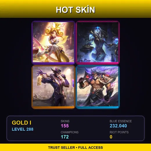 VN | Victorious Twisted Fate | Victorious Tryndamere | Victorious Master Yi | Prestige Star Guardian Neeko | 155 Skin | 172 Champ | Gold I | Lv288 — Empyrean Jax