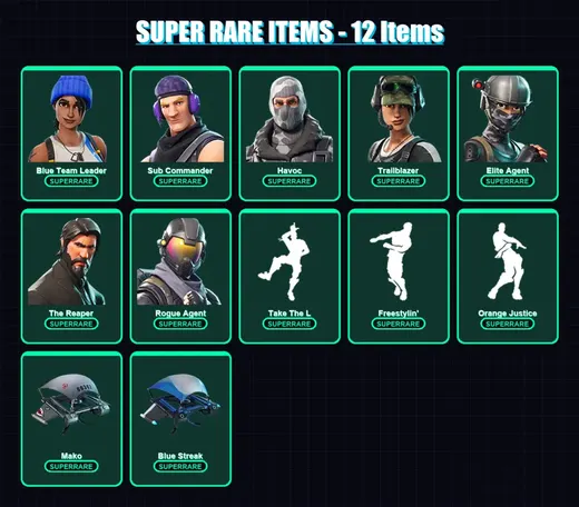 [PS4/PS5/XBOX/PC] | Blue Team Leader | Sub Commander | Havoc | Trailblazer | Elite Agent | 25 skin | 16 pickaxe | 21 emote | 18 glider | Lv268